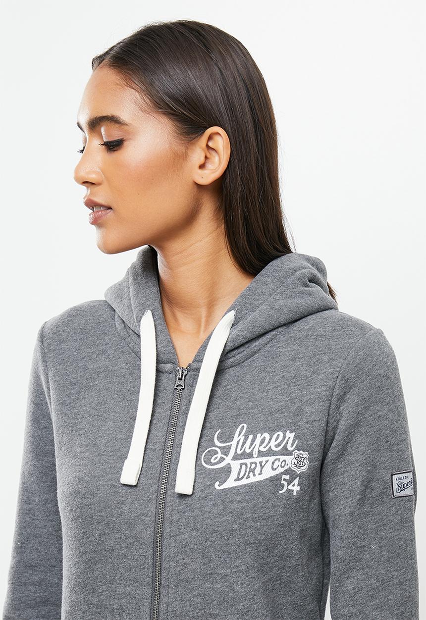 Superdry. - Collegiate zip hoodie - dark marl