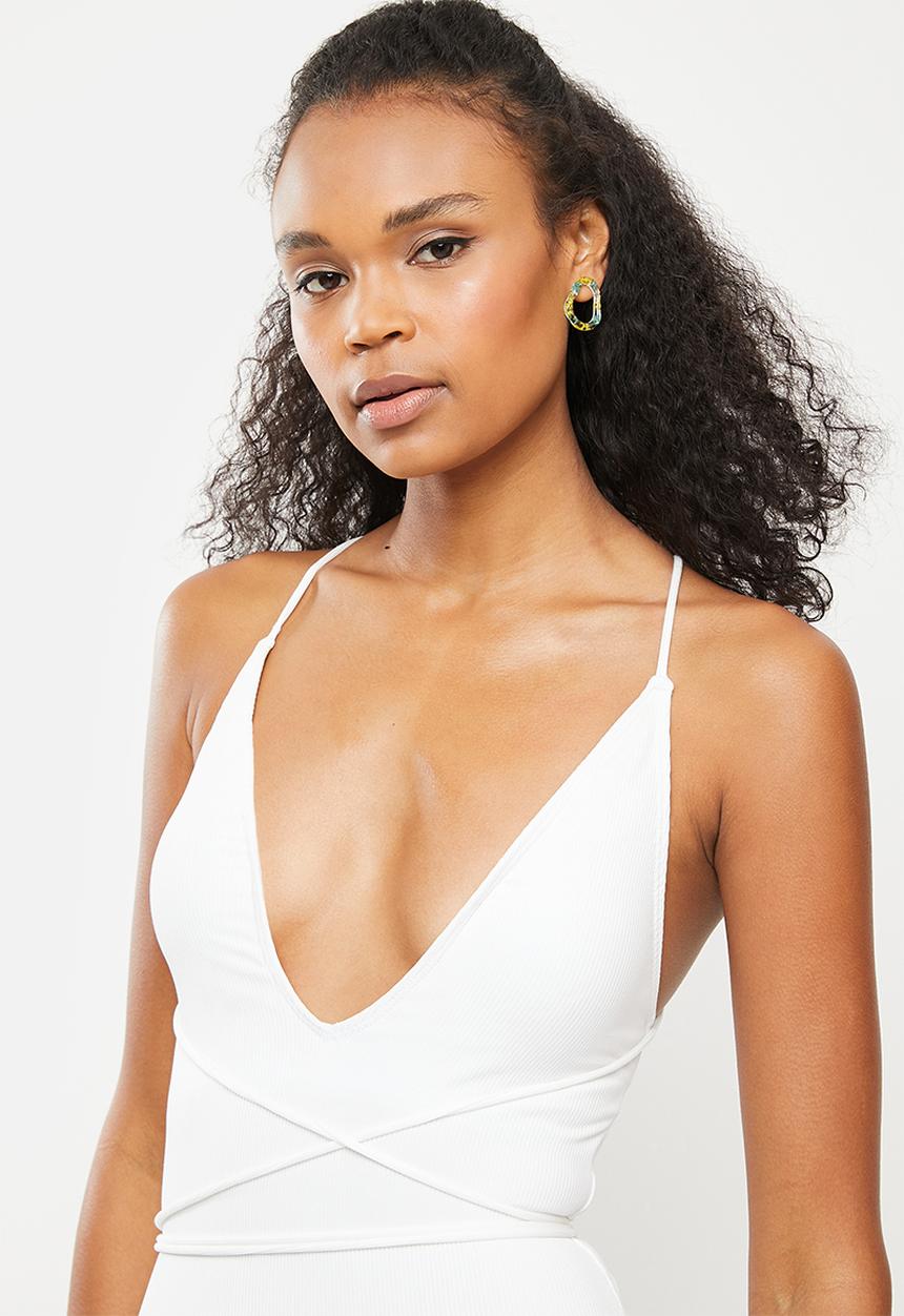 Bacon Bikinis - Plunge one piece - pearl 