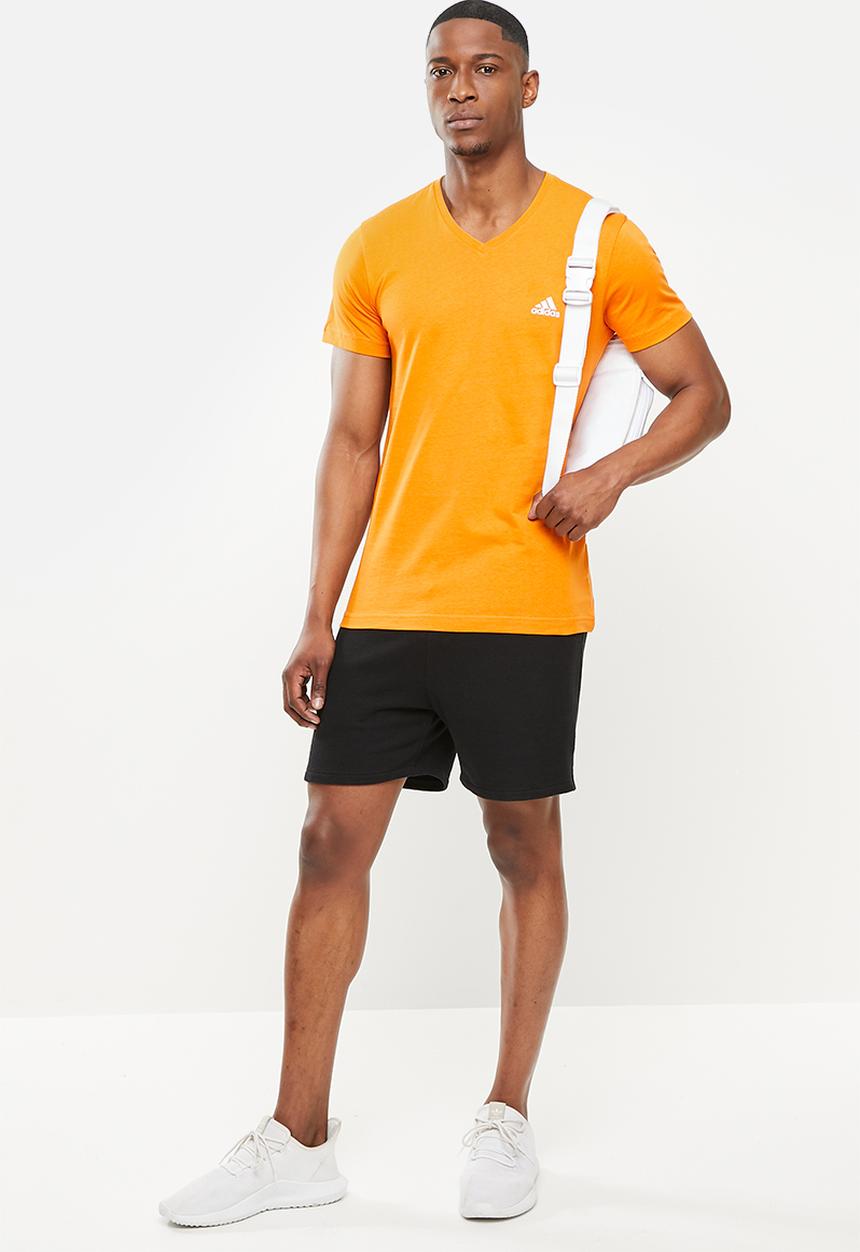 adidas Performance - V-neck tee - focus orange/black