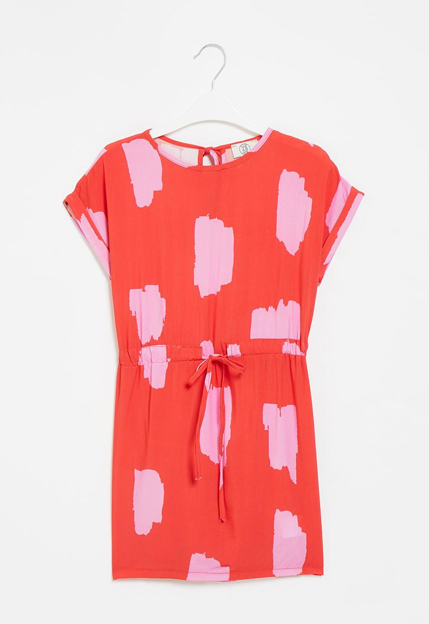 Me&B - Fun print waisted dress - Multi 