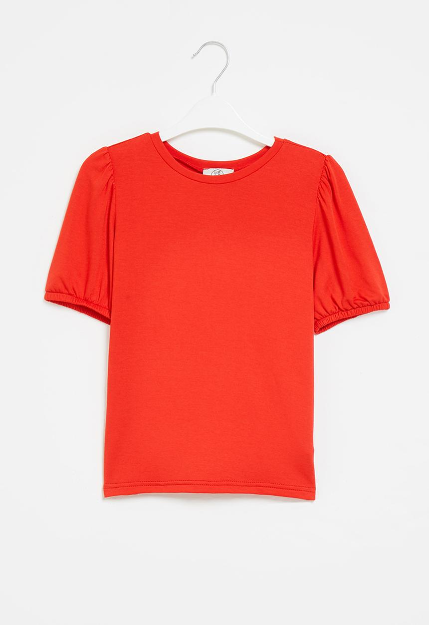 Me&B - Mommy & me puff sleeve tee - red
