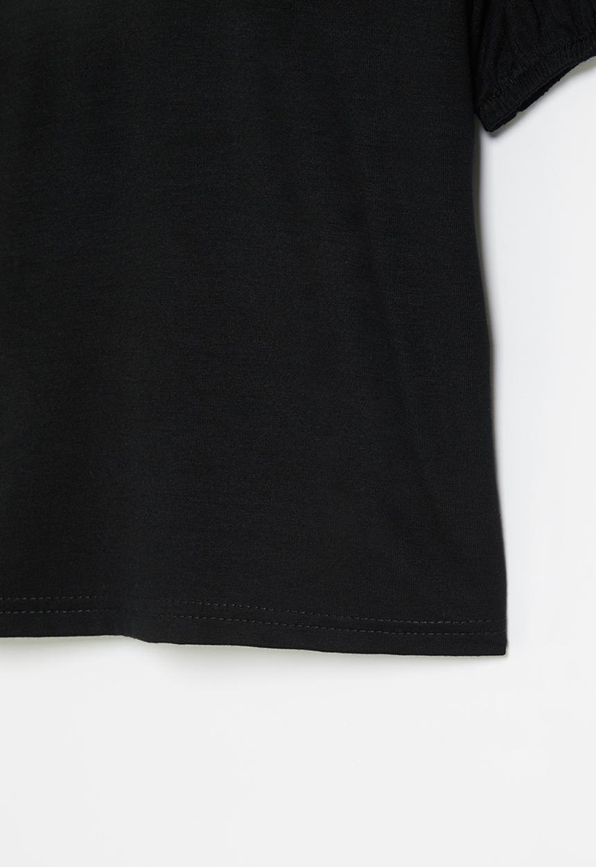 Me&B - Mommy & me puff sleeve tee - black