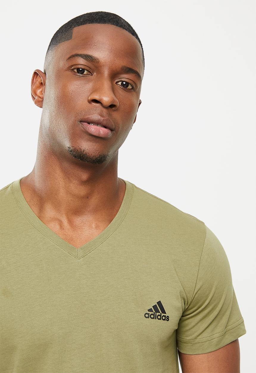 adidas Performance - V-neck tee - orbgrn