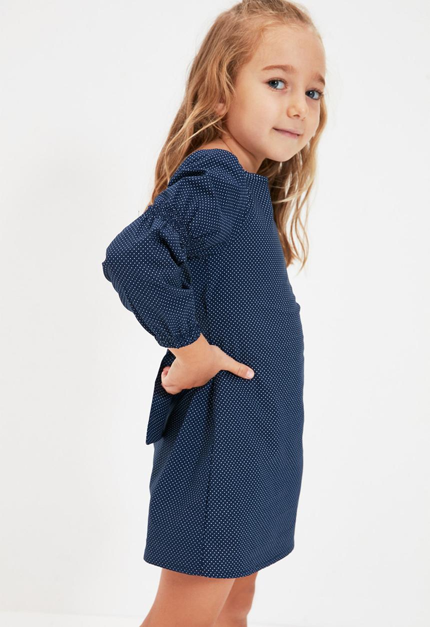 Trendyol - Puff long sleeve dress - blue