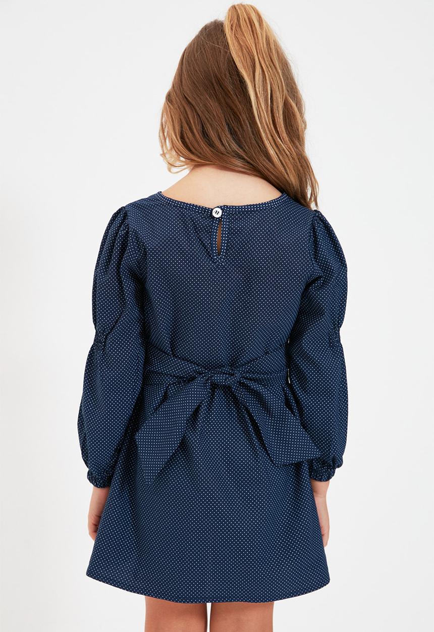 Trendyol - Puff long sleeve dress - blue