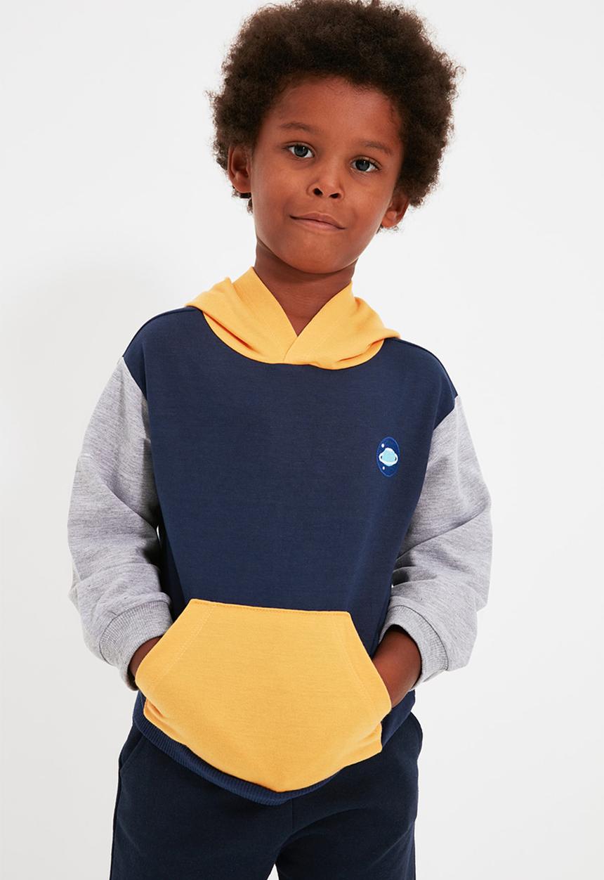 Trendyol - Spaceship sweater - navy & yellow