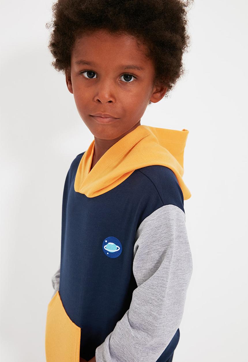 Trendyol - Spaceship sweater - navy & yellow
