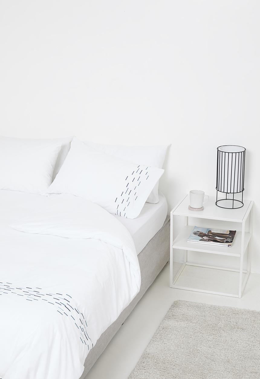 Sixth Floor - Sticks embroidered duvet set - blue