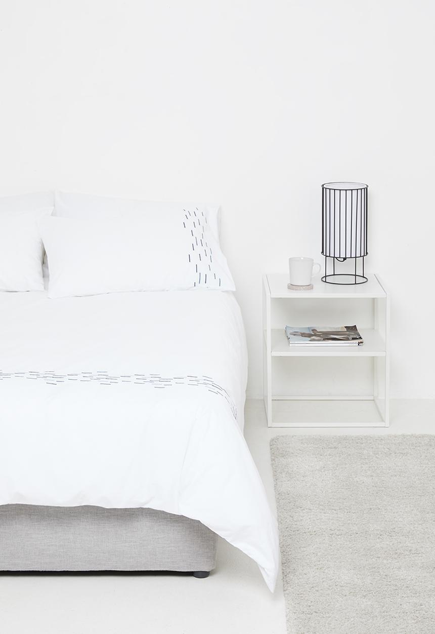 Sixth Floor - Sticks embroidered duvet set - blue