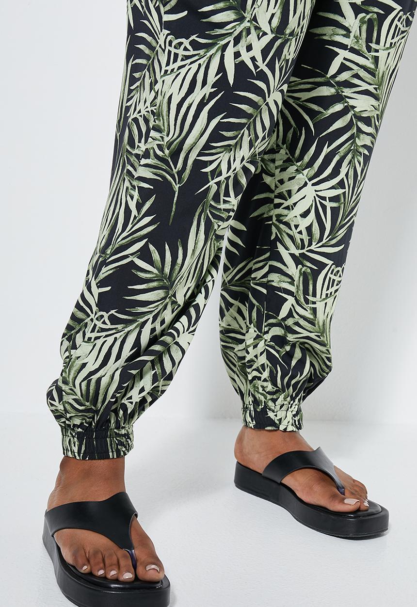 Superbalist - Easy pull on pant - palm print2