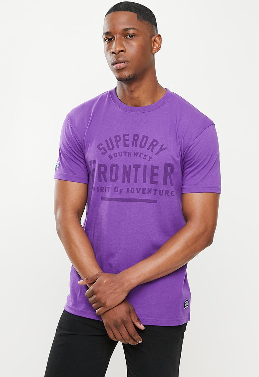 Superdry. - Heritage mountain relax tee - winter purple