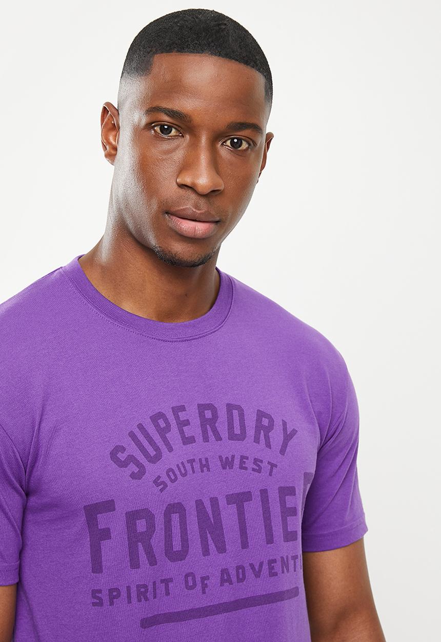 Superdry. - Heritage mountain relax tee - winter purple