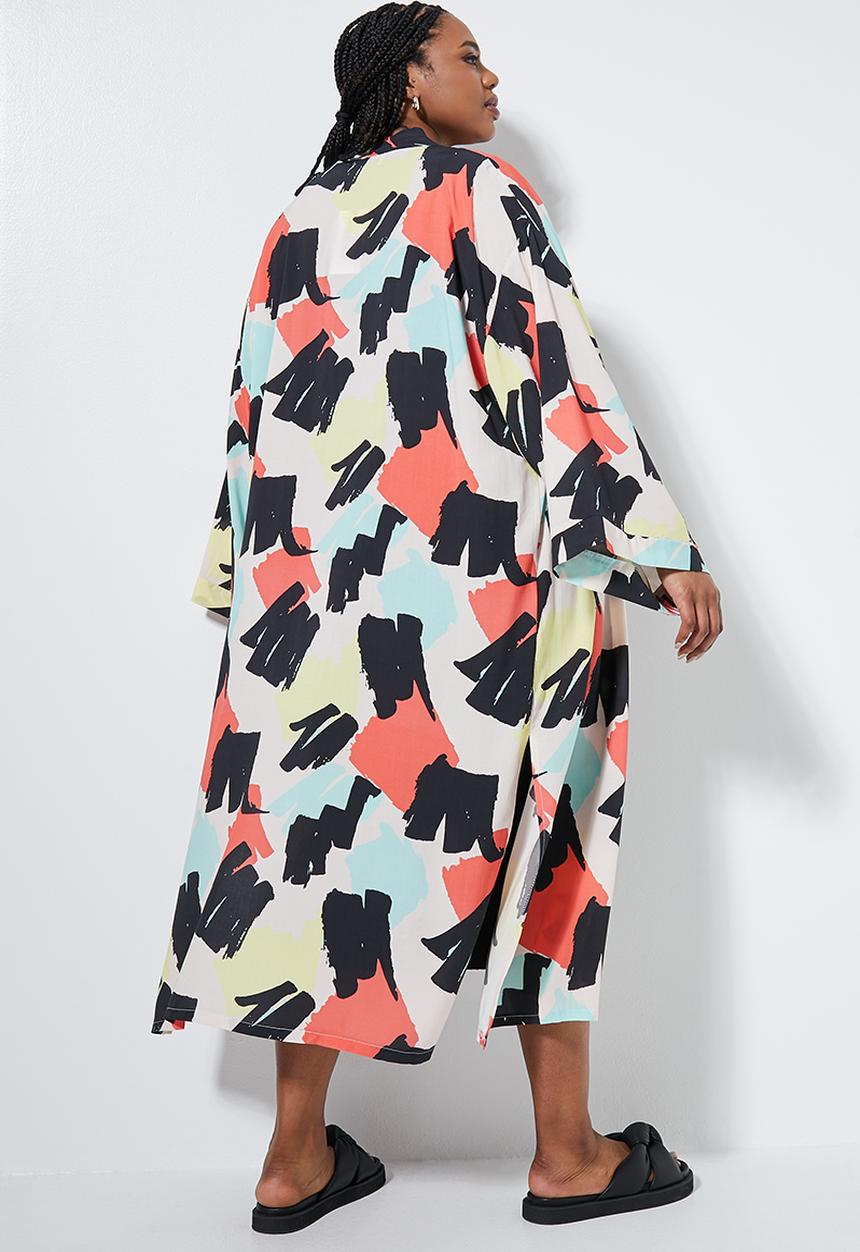 Superbalist - Longer length shacket - summer brush stroke
