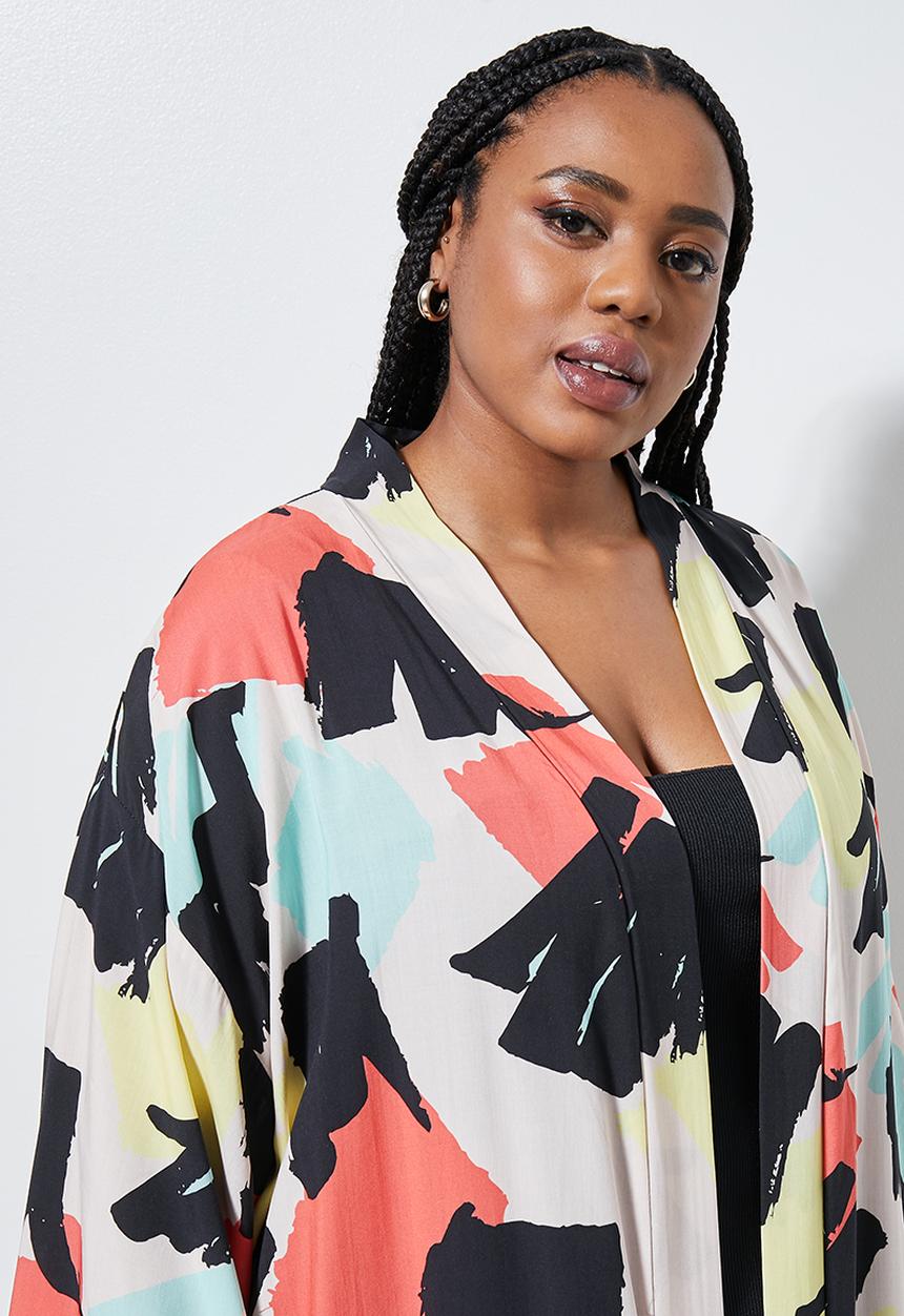 Superbalist - Longer length shacket - summer brush stroke