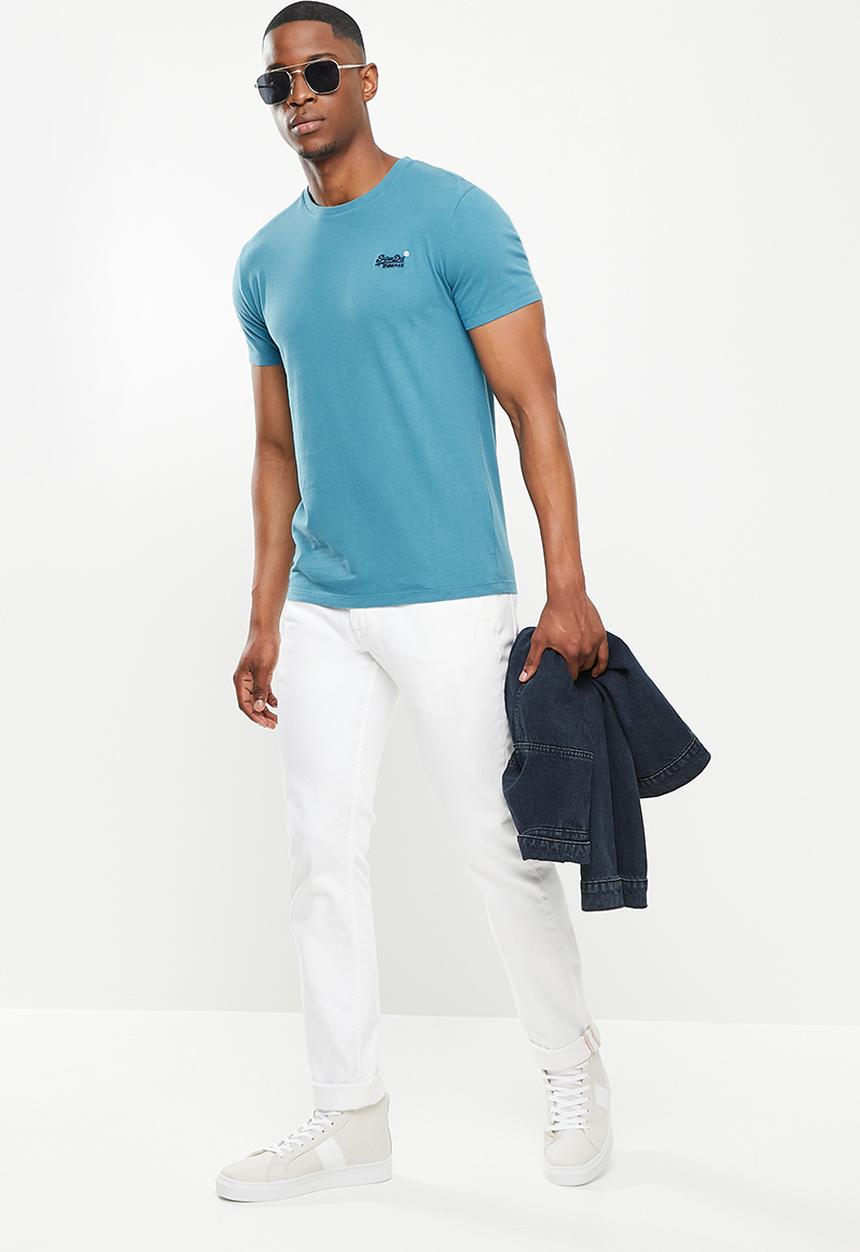 Superdry. - Ol vintage emb tee - glacier blue