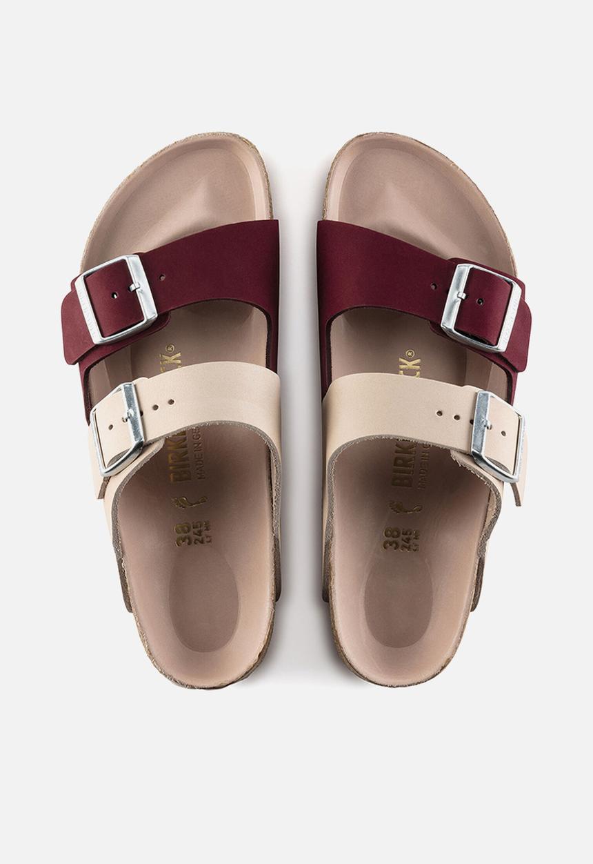 Birkenstock - Arizona split nubuck regular - maroon / light rose