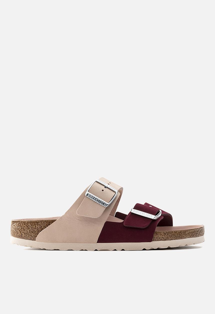 Birkenstock - Arizona split nubuck regular - maroon / light rose