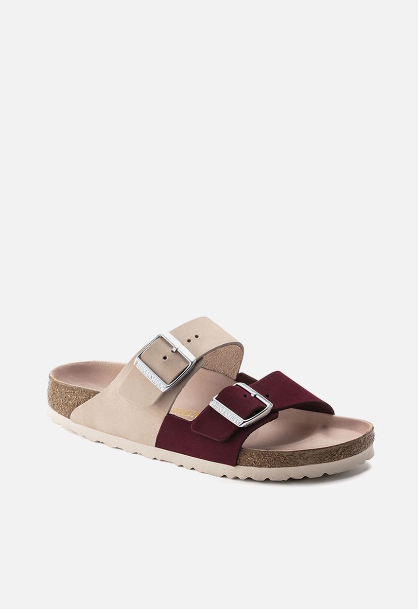 Birkenstock - Arizona split nubuck regular - maroon / light rose