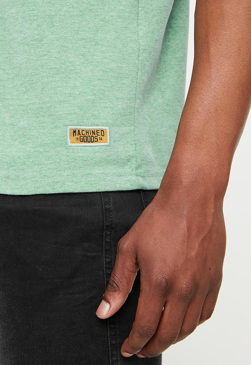 Superdry. - Workwear ringer tee - bright green marl