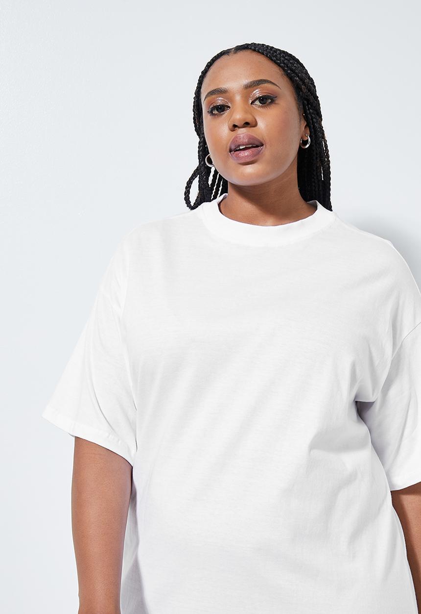 Superbalist - Oversized mini t-shirt dress - white