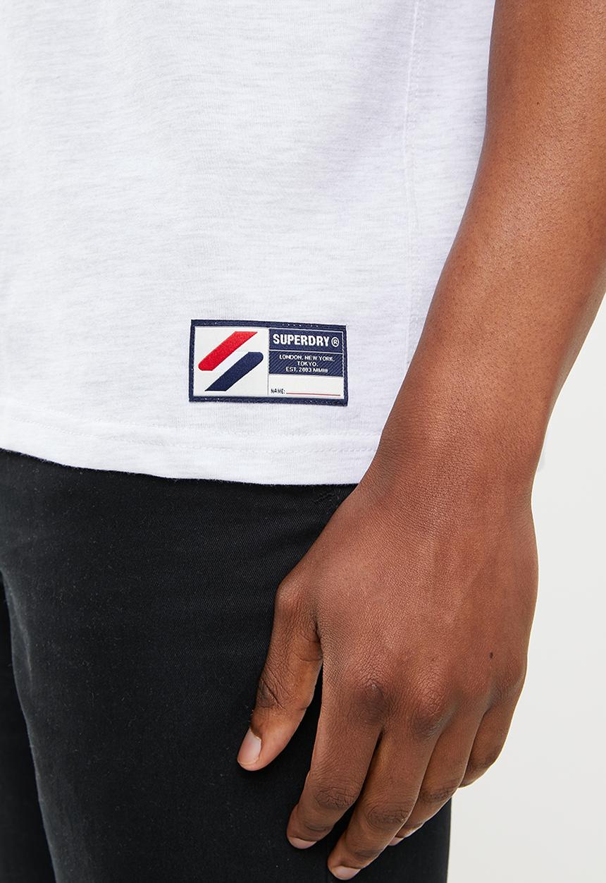 Superdry. - Sportstyle chenille tee - ice marl
