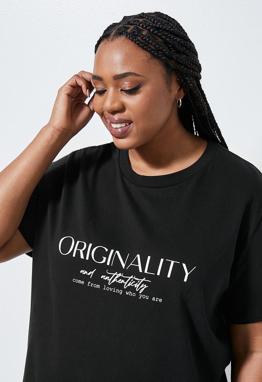 Superbalist - Originality slogan tee - black