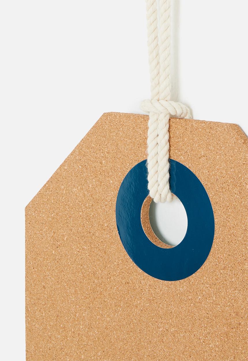Present Time - Tag memo board - blue & neutral 