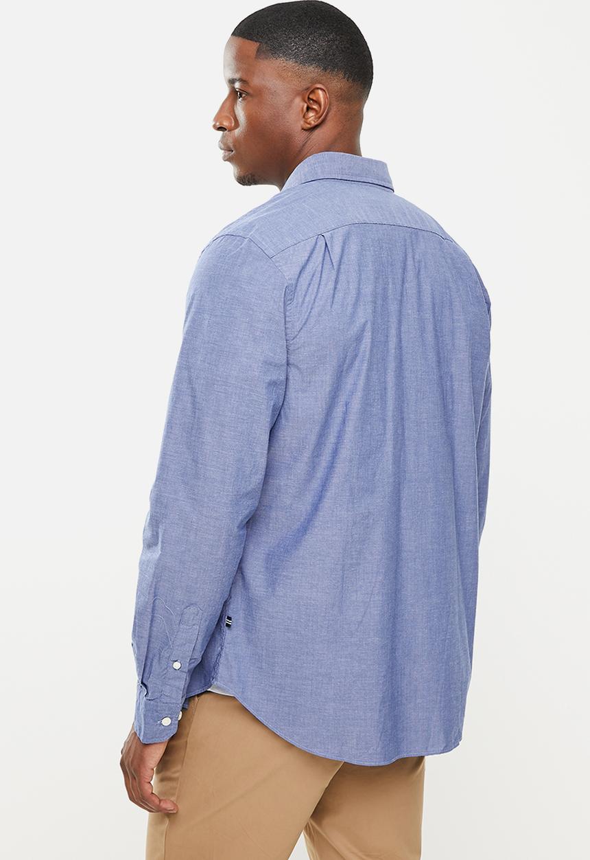 Nautica - W73000 long sleeve classic shirt  - blue
