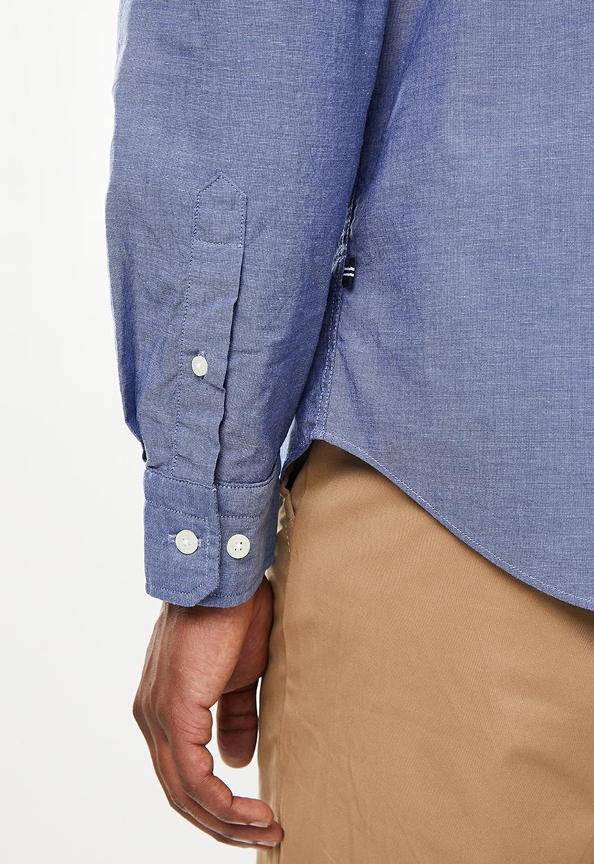 Nautica - W73000 long sleeve classic shirt  - blue