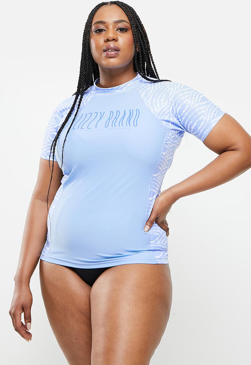 Lizzy - Plus leigha short sleeve rashie - blue