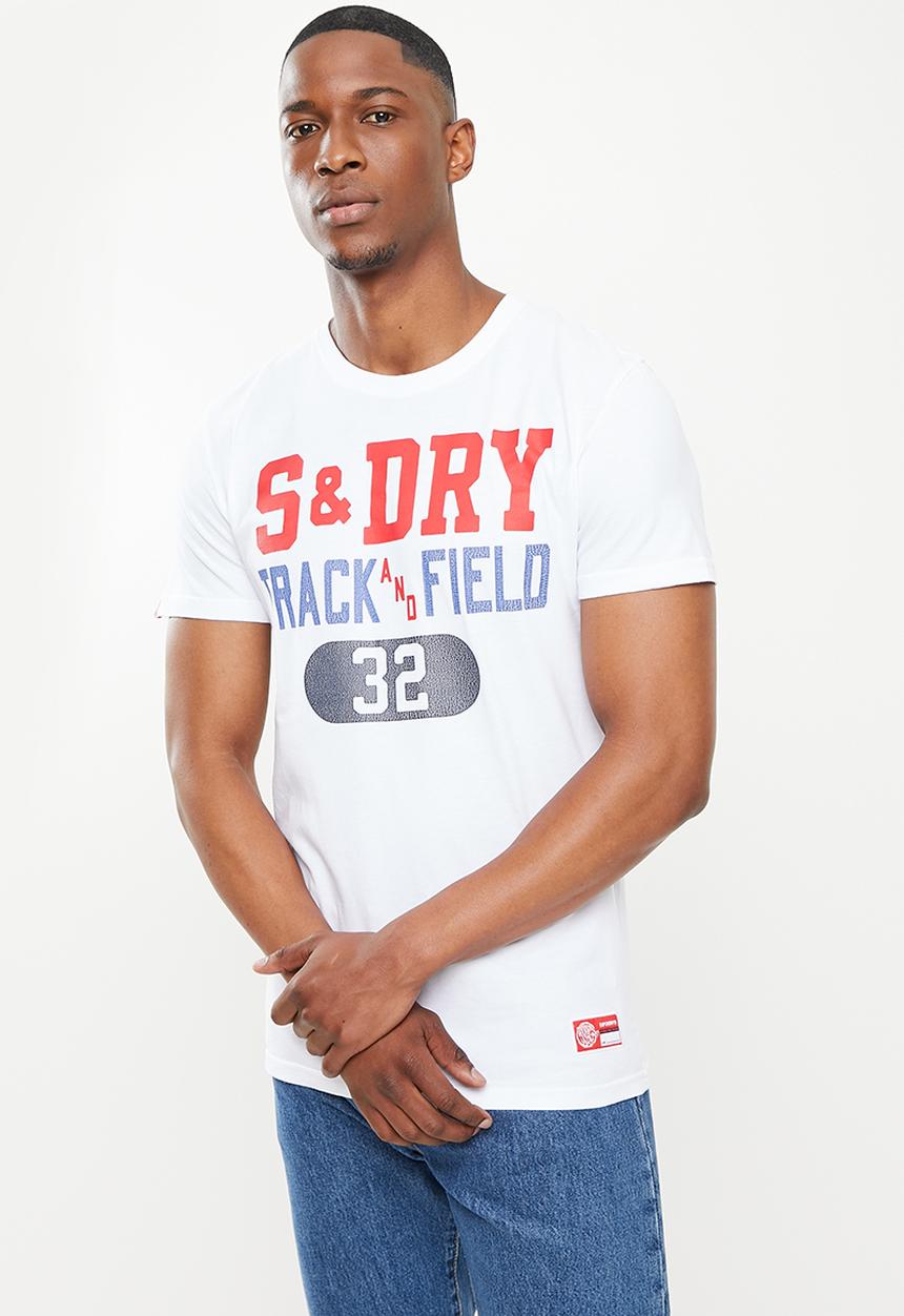 Superdry. - Track and field graphic tee - brilliant white