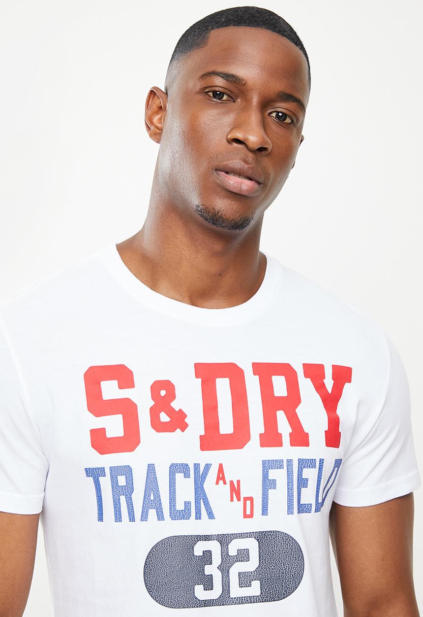 Superdry. - Track and field graphic tee - brilliant white