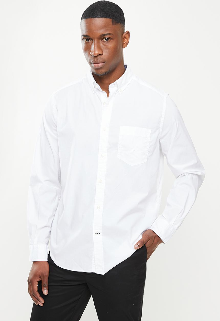 Nautica - W73000 long sleeve classic shirt  - white