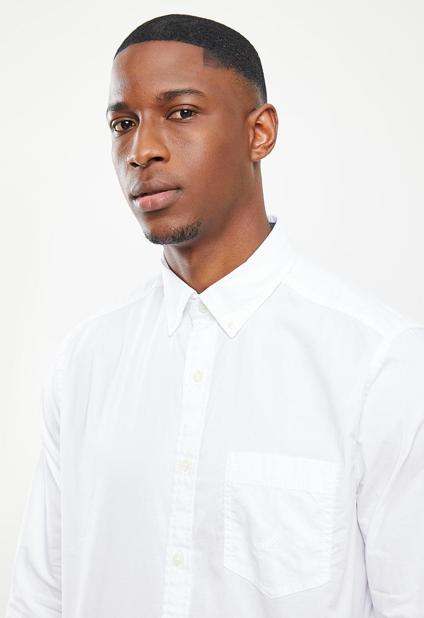 Nautica - W73000 long sleeve classic shirt  - white