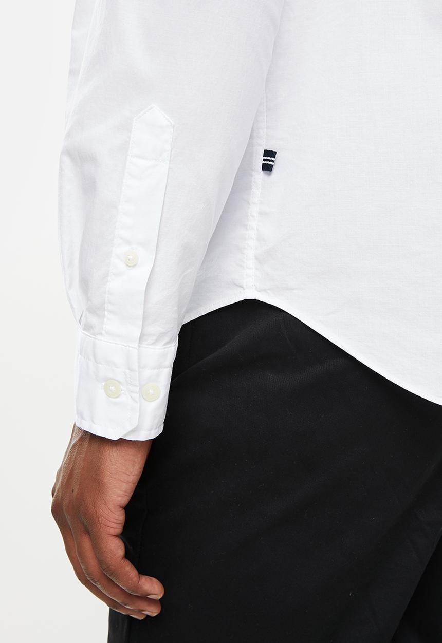 Nautica - W73000 long sleeve classic shirt  - white