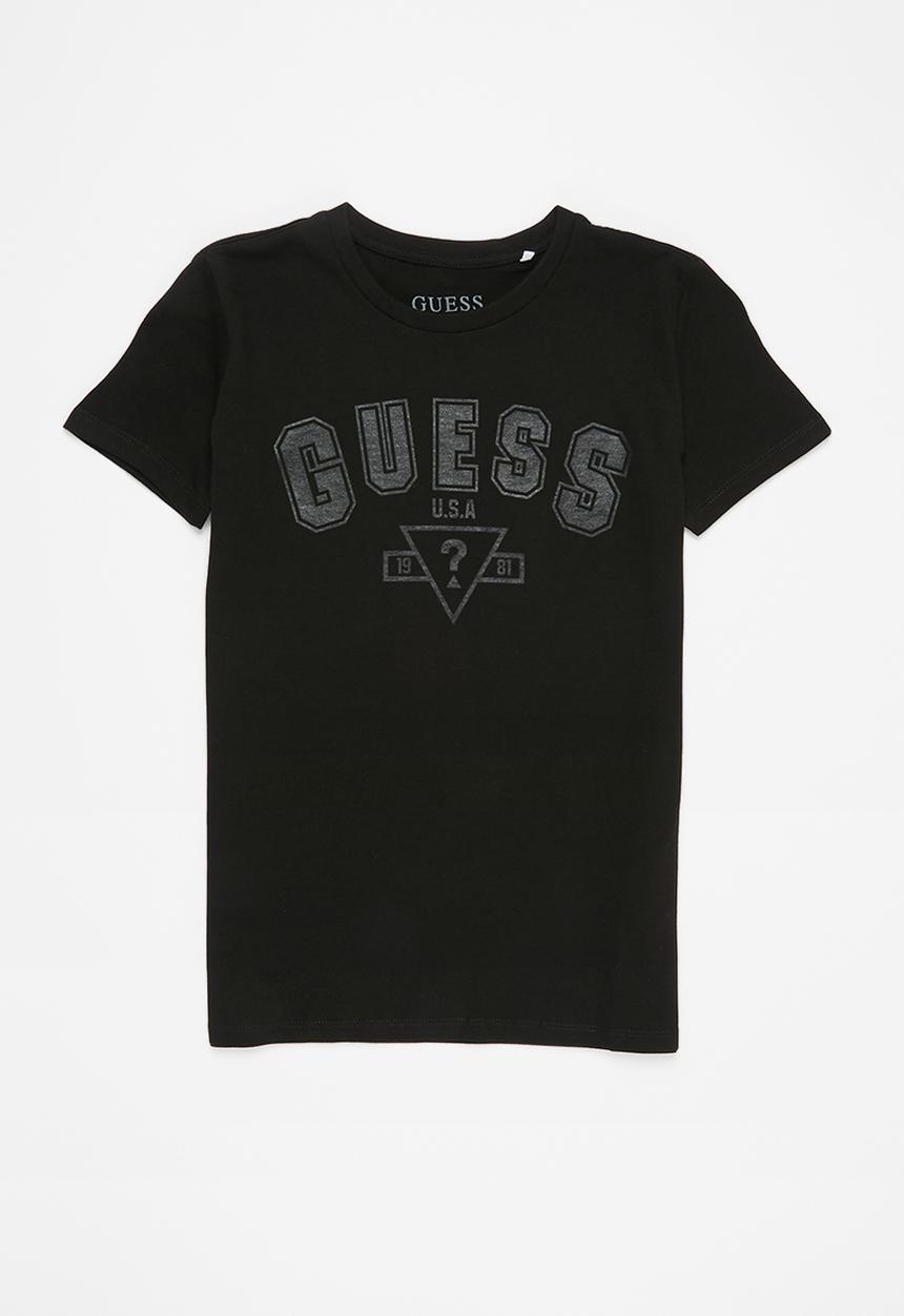 GUESS - Short sleeve guess tonal crew tee - black
