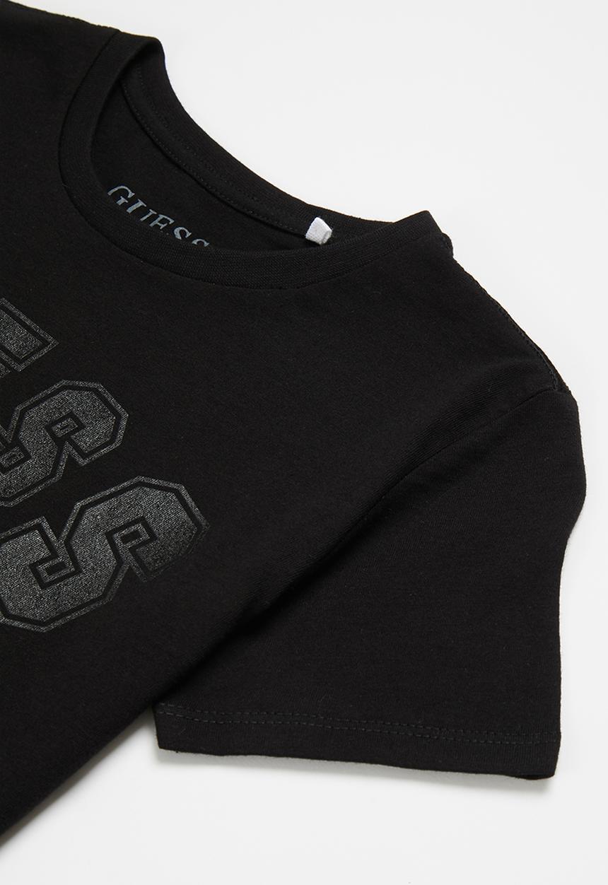 GUESS - Short sleeve guess tonal crew tee - black
