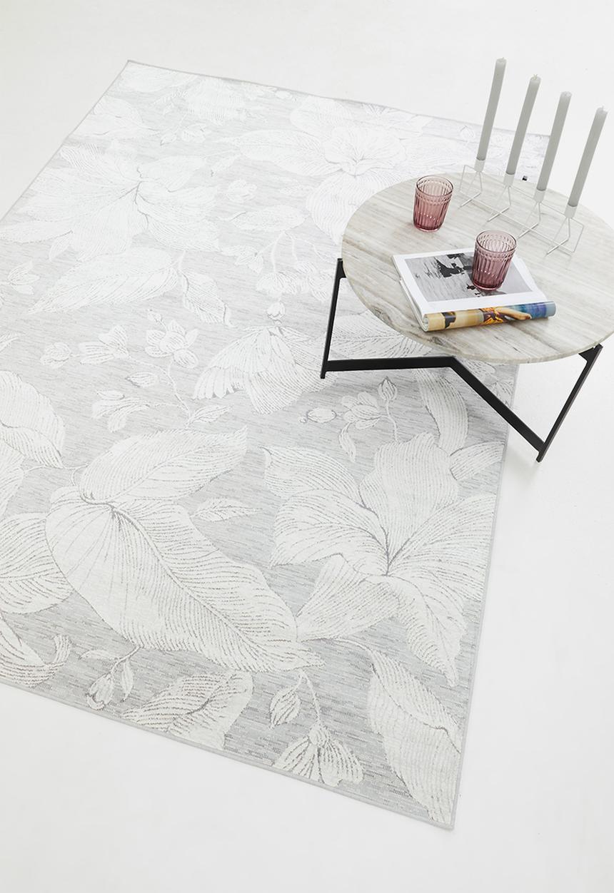 Hertex Haus - Linocut silverbush rug - multi