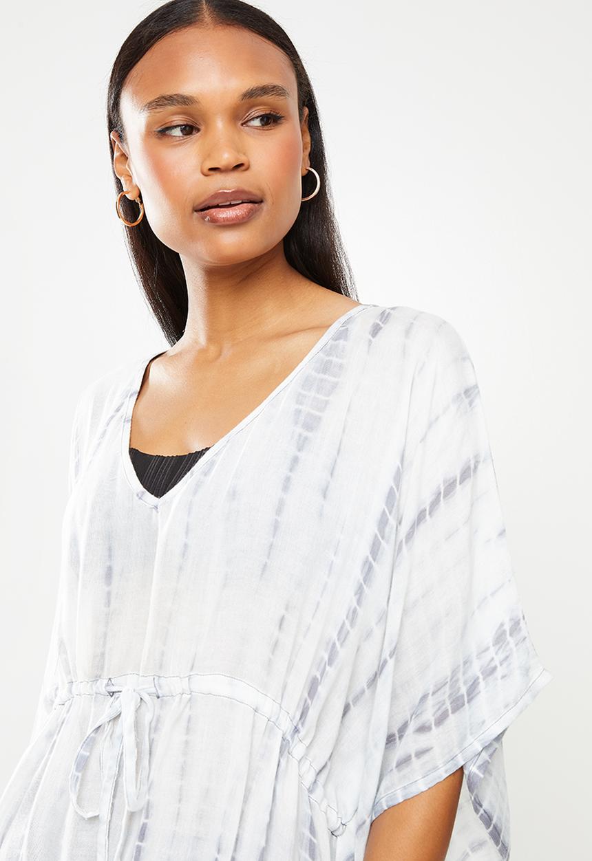 Lizzy - Lainey styled overswim - white & grey 
