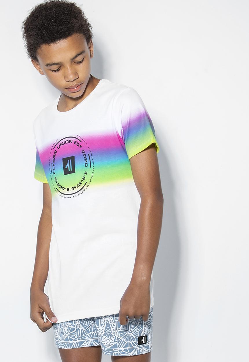 Flyersunion - Short sleeve print tee - white