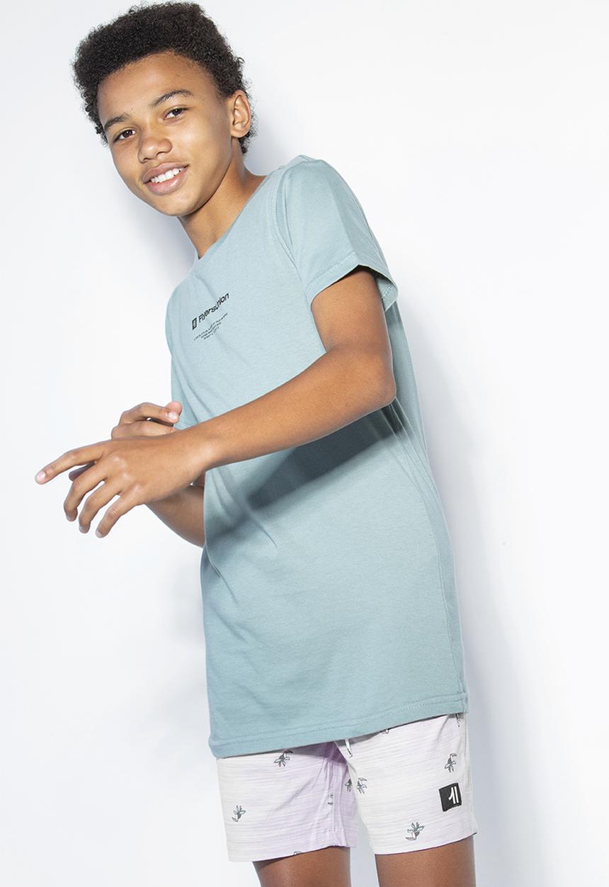Flyersunion - Short sleeve print tee - sage