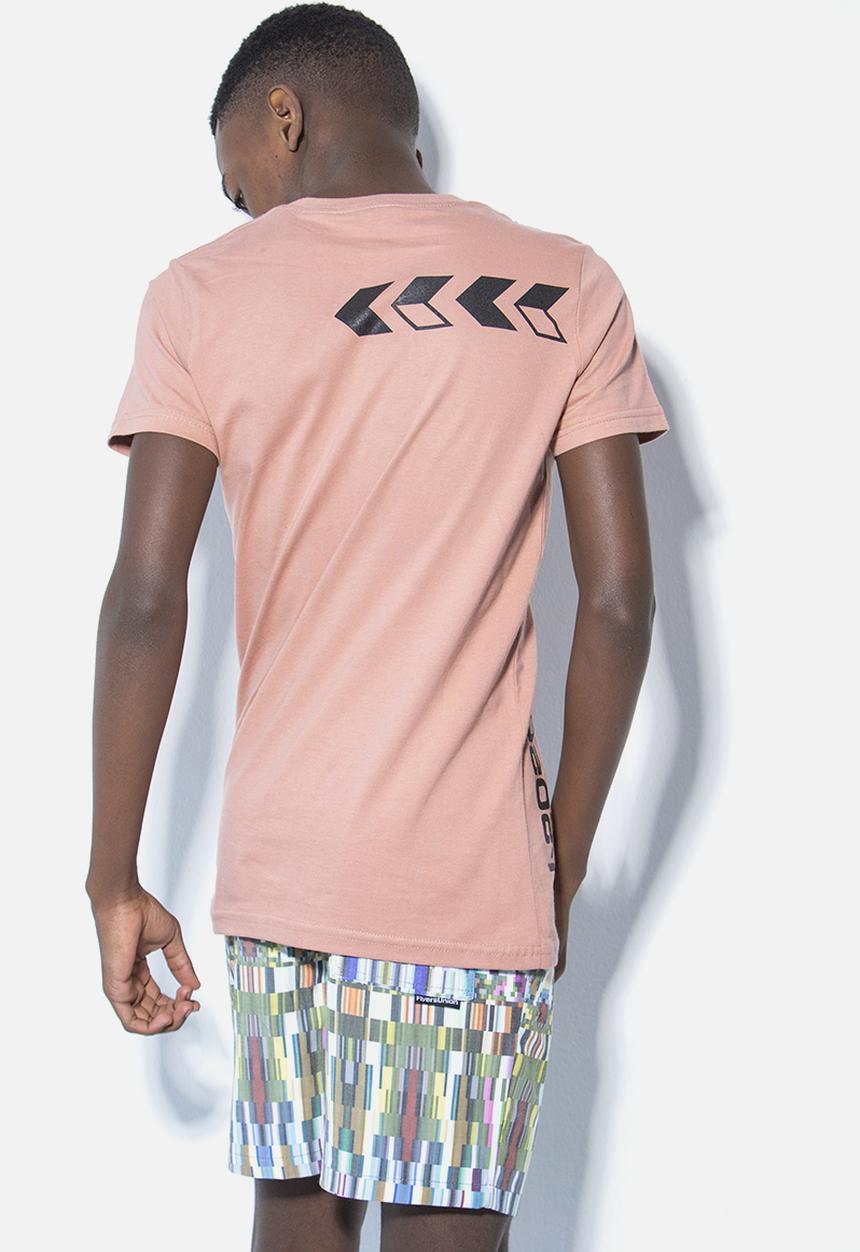 Flyersunion - Short sleeve print tee - ash rose