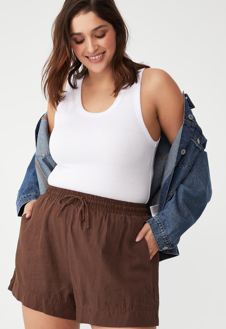 Cotton On - Curve daydreamer short - acorn