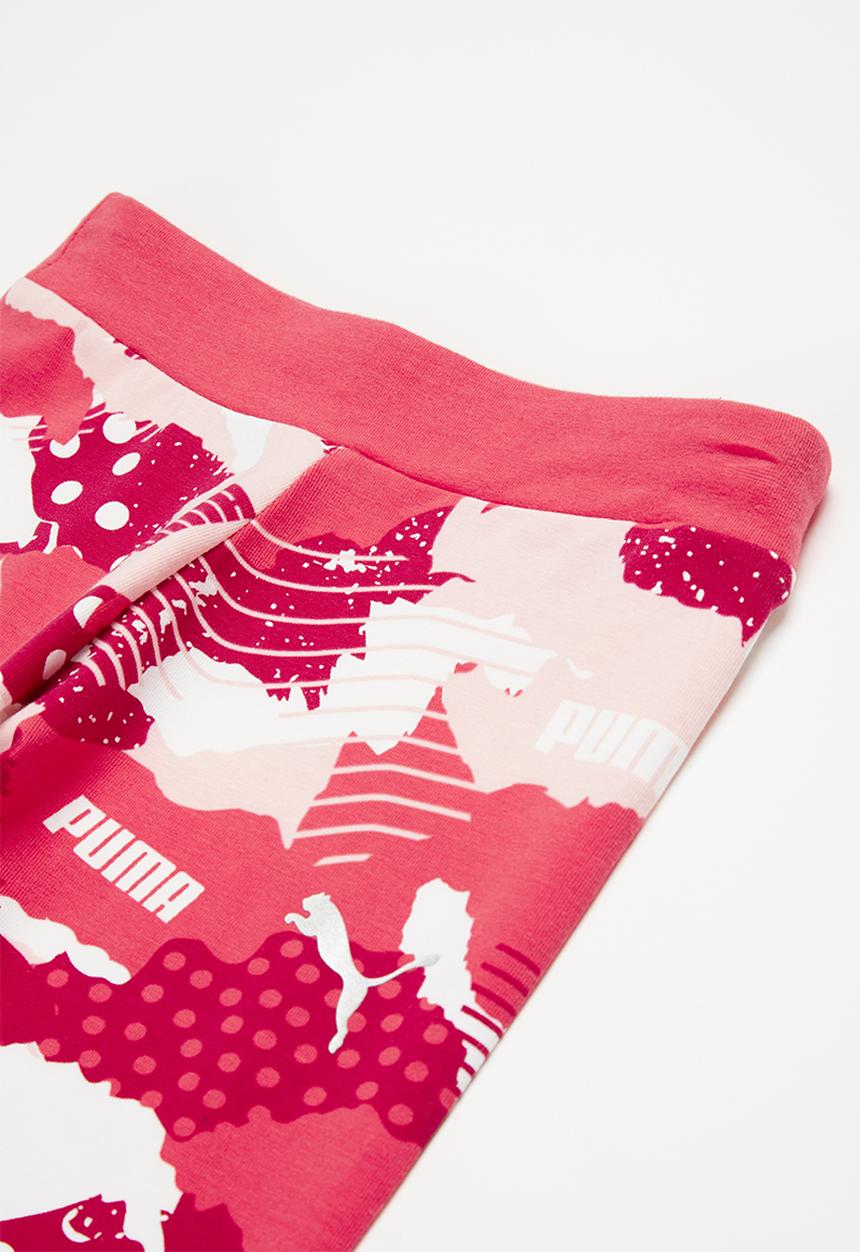 PUMA - Alpha aop leggings g - paradise pink-aop