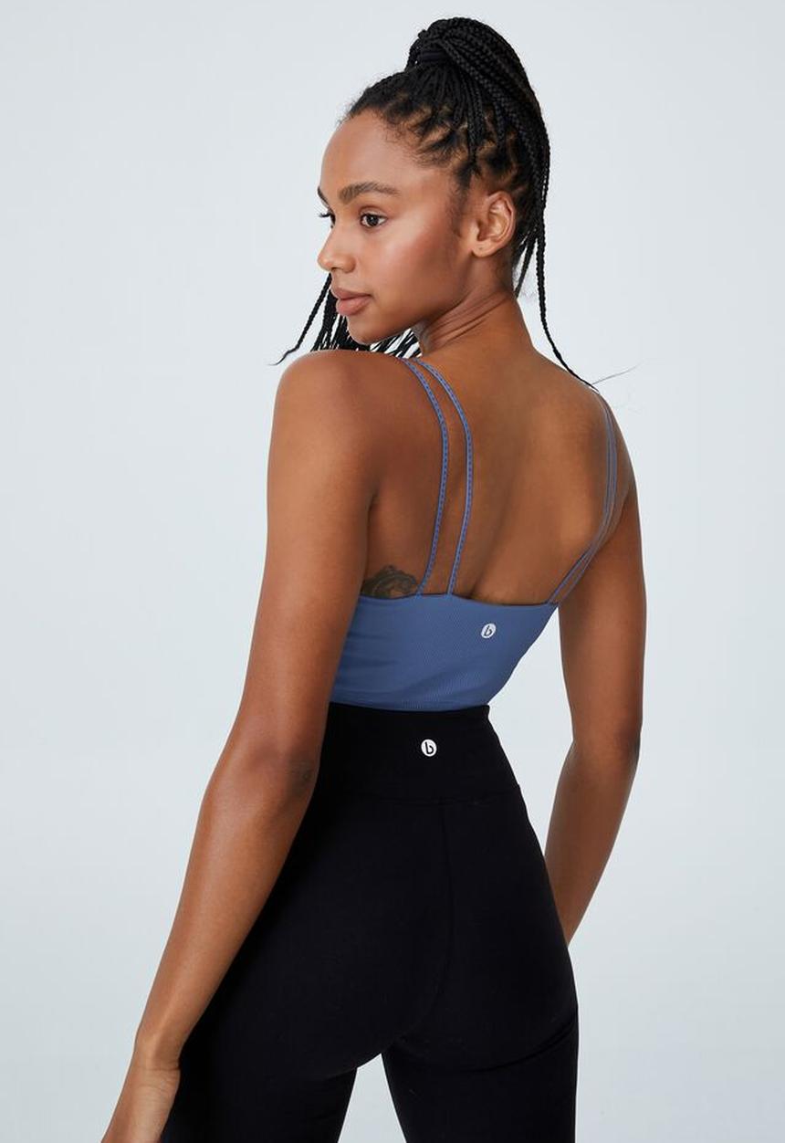 Cotton On - Rib strappy vestlette - antique blue