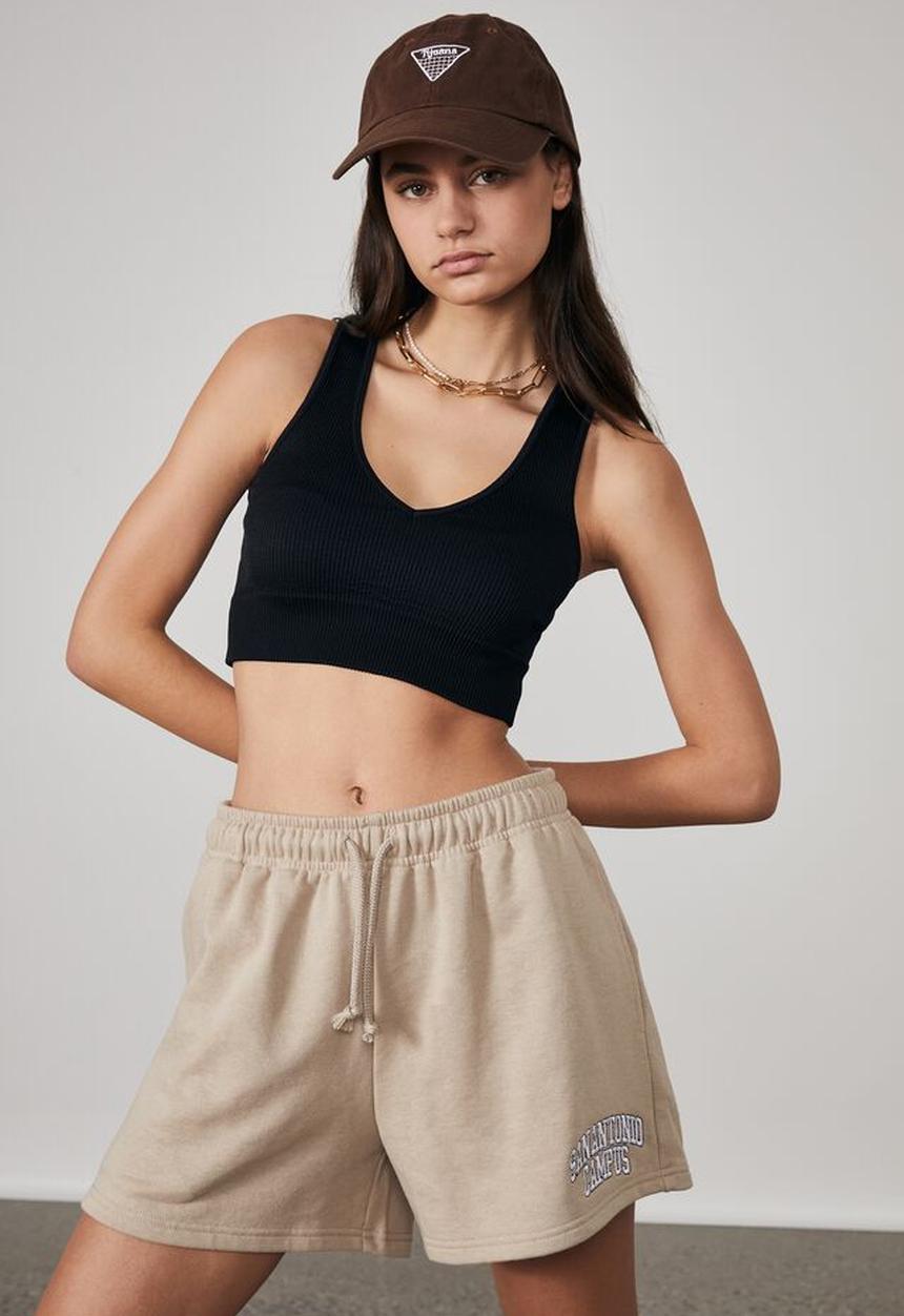 Factorie - Loopback fleece short - brown mushroom/san antonio