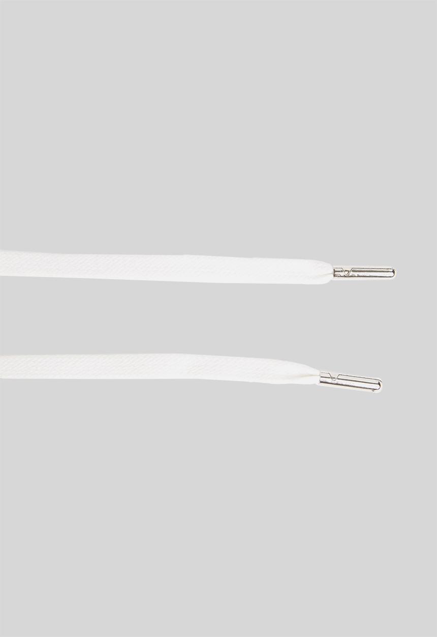 Binder - Waxed shoe laces with metal tips 80cm - white