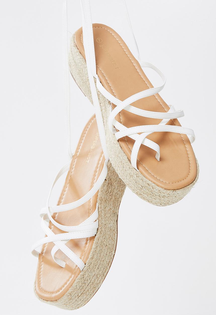 Superbalist - Amber wedge heel - white