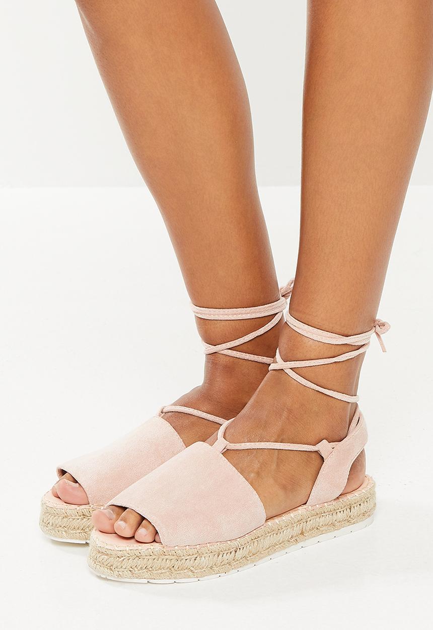 Madison® - Isabelle ankle tie espadrille sandal - blush