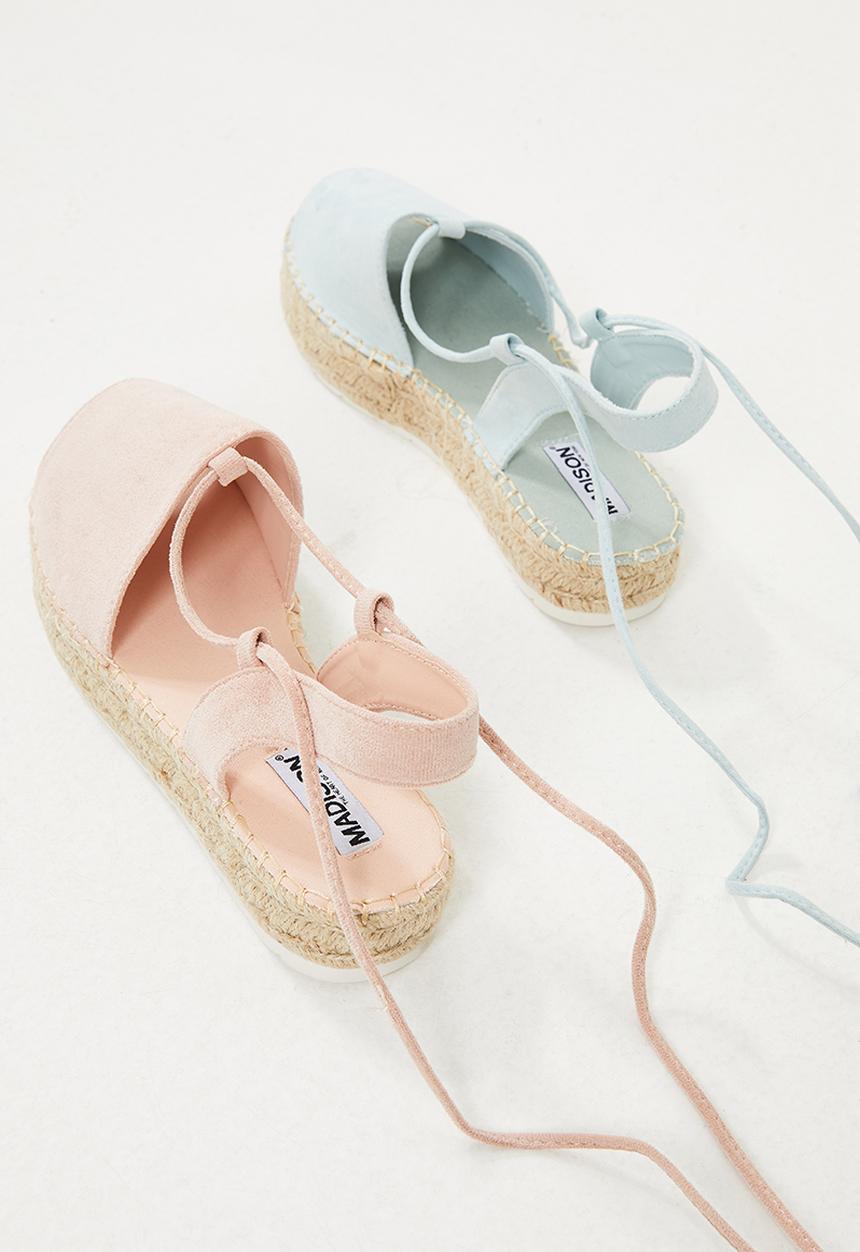 Madison® - Isabelle ankle tie espadrille sandal - blush